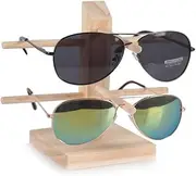 HEALEEP 2pcs Glasses Display Shelf Retro Tabletop Rack for Sunglasses Accessories Handmade Storage for Home Office Use