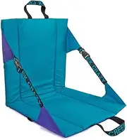 TOMVAES Beach Chair with Back Support Foldable Chair Easy to Fold and Carry Beach Lounger Portable Stadium Chair Beach Floor Chair for Park Trekking,Adjustable Straps,Water-Resistant