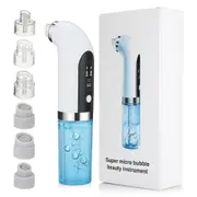 Blackhead Remover Vacuum Suction Rechargeable Small Bubble Black Head Pore Cleaner Acne Skin Care Electric Face Nose Cleanser