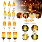 E14/E26/E27/B22 3W LED Flickering Fire Effect Bulb Decor Light Flame Lamp Bulb