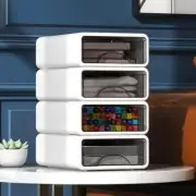 Stackable Storage Drawer Desk Organizer Storage Container Neat Large Lot D7