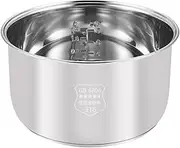 316L Stainless Steel Rice Cooker Inner Pot | 3L/4L/5L Capacity | Compatible with Midea MB-FS/FR Series | Food Grade Dishwasher Safe Replacement Liner (FDA 21 CFR 177.1520)(4L (11.8CM high))