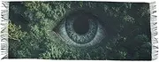 [AIXIWAWA] Women's Pashminas Scarf Big Eye Forest Print, Shawls Wrap Lightwight with Tassel for Evening Dress Dinner Party, Multicolor
