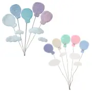 9 Pcs Baby Wool Felt Dinosaur Love Heart Clouds Balloon Decorations