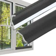 16' Kerf Weather Stripping Door Seal Self Adhesive PU Foam Weather Strip Black
