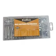 KURUI 500-Piece Nuts and Bolts Flat Washers Assortment Kit Phillips Hardware Set