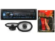 Alpine UTE-73BT In-Dash Receiver Bluetooth, S2-S69 6x9" Speakers & KIT10 AMP Kit