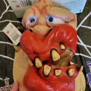Vtg 2001 NOS Big Mouth Pumpkin Time Kmart Latex Mask The Paper Magic Group