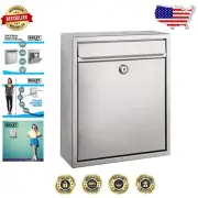 Durable Stainless Steel Mailbox - Modern Design with Secure Locking Feature