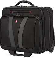 [WENGER] Luggage Granada Pro 15.6-Inch Padded Rolling Laptop Bag, Black, 15.6-inch US