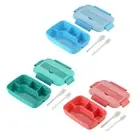Lunch Box with 4 Compartments Bento Box Lunch Container for School & On-the-Go