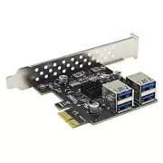 PCI-E 1X to 4 Port USB 3.0 Expansion Card USB3.2 GEN1 5Gbps PCI Express9946