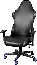 Waterproof Gaming Chair Covers,Stretchable PU Leather Armchair Gaming Slipcovers,Universal Swivel Computer Office Game Chair Cover(Black)