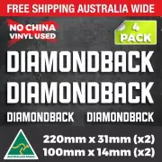 4 x DIAMONDBACK vinyl sticker decals BMX Bike Frame Race Rim Window