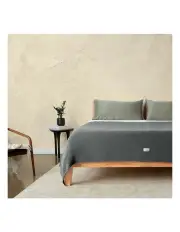 [Ettitude] Blissful Clean Bamboo Waffle Throw Blanket in Slate