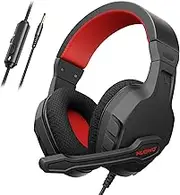 NUBWO U3 3.5mm Gaming Headset for PC, PS4, Laptop, Xbox One, Mac, iPad, Nintendo Switch Games, Computer Game Gamer Over Ear Flexible Microphone Volume Control with Mic