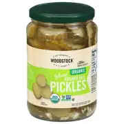 Woodstock Pickles Dill Kosher Sliced Organic 24 oz (Pack of 6)