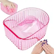 Nail Soaking Bowl, Manicure Soak-Off Bowl, Dip Powder Remover, Nail Polish abolish Pot, Improved Experience, Ergonomic Design (Pink), for Nails Care, Home, Salon, 5.51x4.13x2.36 inches