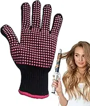 Curling Iron Gloves Heat Resistant - Grilling Heat Proof Mitts For Cooking,Multifunctional Fireproof Mitts, Anti-Slip Oven Gloves For Kitchen, Microwave, Grill, Oven