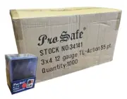 1000 Pro Safe 55Pt Thick Card 3 x 4 Top Loaders Case New Sealed 34141
