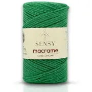Sensy Premium 2mm - 160 Yards 100% Recycled Cotton Macrame Cord 1 Skein Green