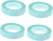 4 Rolls Wig Double Sided Tape Hair Extension Adhesive Strips Extensions Curler Front Lace Wigs Double Sided Wig Tape Hair Extension Holder Pestañas Hair Patch Tape Blue Glue