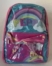 Peppa Pig Backpack School Bag Girls Multicoloured BNWT