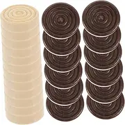 Abaodam Backgammon Checkers Game Pieces 24pcs Wooden Chess Round Shape Safe for Boys and Girls Adults