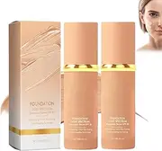Foundation 4 in 1 - Light Spectrum, Moisturizing Foundation Makeup for Long Lasting Waterproof,2Pcs