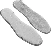 MOLUCKFU 4 Pairs Winter Thermal Insoles for Women Thick Fluffy Shoe Inserts with Non Slip Design Cushioned Boot Liners for Cold