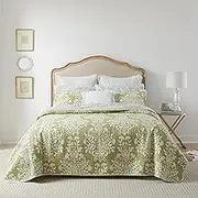 Laura Ashley Rowland Quilt Set, Full/Queen, Sage