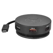 Bonelk Long-Life USB-C to 6in1 Multiport Hub Adapter Round For Laptop/PC BLK