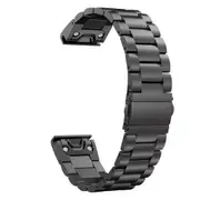Stainless Steel Link Watch Strap Compatible with the Garmin Fenix Chronos