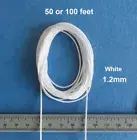 1.2mm White Blinds Shade Lift Pull Cord String 50 feet or 100 feet