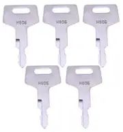 YQABLE 5 Ignition Keys H806 Heavy Equipment Keys for Takeuchi Hitachi Gehl New