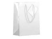bulk 24 Medium Matte White Gift Bags 18x23cm