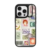 iPhone 16 Pro Mirror Ring Stand Case MagSafe Compatible Stamp Collection