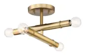 Designers Fountain 92711 Brass Emmett 4-Light 12"W Semi-Flush Ceiling Fixture