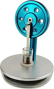 GARENDE Stirling Engine Model for Steam Heat Generation, Desktop Display Kit, Blue
