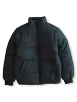 Urban Tilt Boys Puffer Jacket with Side Pockets, Black, Size 14