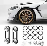 Bumper Quick Release Fasteners Kit Value Pack for Car Truck Universal Rear/Front Bumper Repair Holder 12 Rubber Bands + 4 Fasteners Clips - Silver