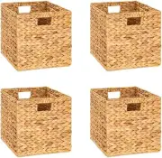 10.5 x 10.5 Storage Cubes, Wicker Storage Baskets for Shelves, Cube Organizer