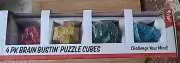 Nifty NEW 4PK Brain Bustin' Puzzle Cubes Challenge Your Mind for Ages 14+