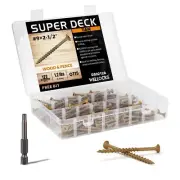 WELLOCKS Deck Screws 2-1/2", Wood Screws #9×2-1/2", Tan 108 PCS, Superior Rust