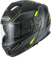 Rocc 810 Dekor, flip up helmet , color: Matt Black/Grey/Neon Yellow , size: M