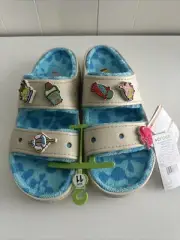 MENS SIZE 11 Crocs x SpongeBob Cozzzy Terry Sandal Unisex