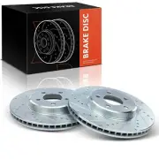 2Pcs Front Drilled Brake Rotors for Dodge Challenger 09-21 Chrysler 300 05-21 (for: Chrysler)