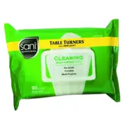 NIC A580FW Table Turner Wet Wipe 11-1/2 Width 7quot; Length Paper White Pack ...