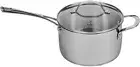 Premium Steel DLX - 3.6 Qt. (8") Stainless Steel Saucepan + Lid | Swiss Diamond