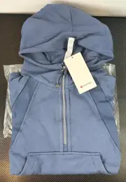 Lululemon Women's Size 4 Scuba Oversized 1/2 Zip Hoodie Blue